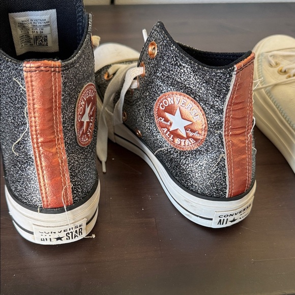 Converse Speckled Black and White High-Tops - Picture 3 of 6